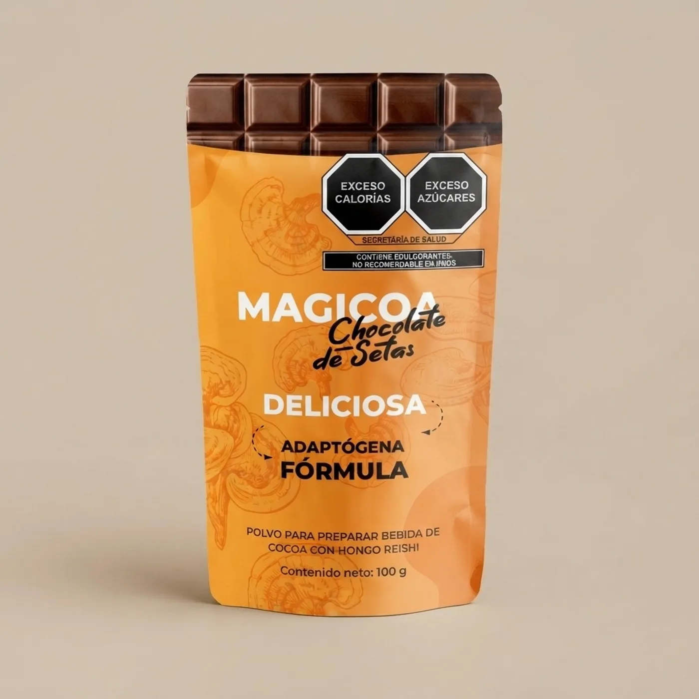Magicoa, bolsa con 100 g de cacao con Reishi