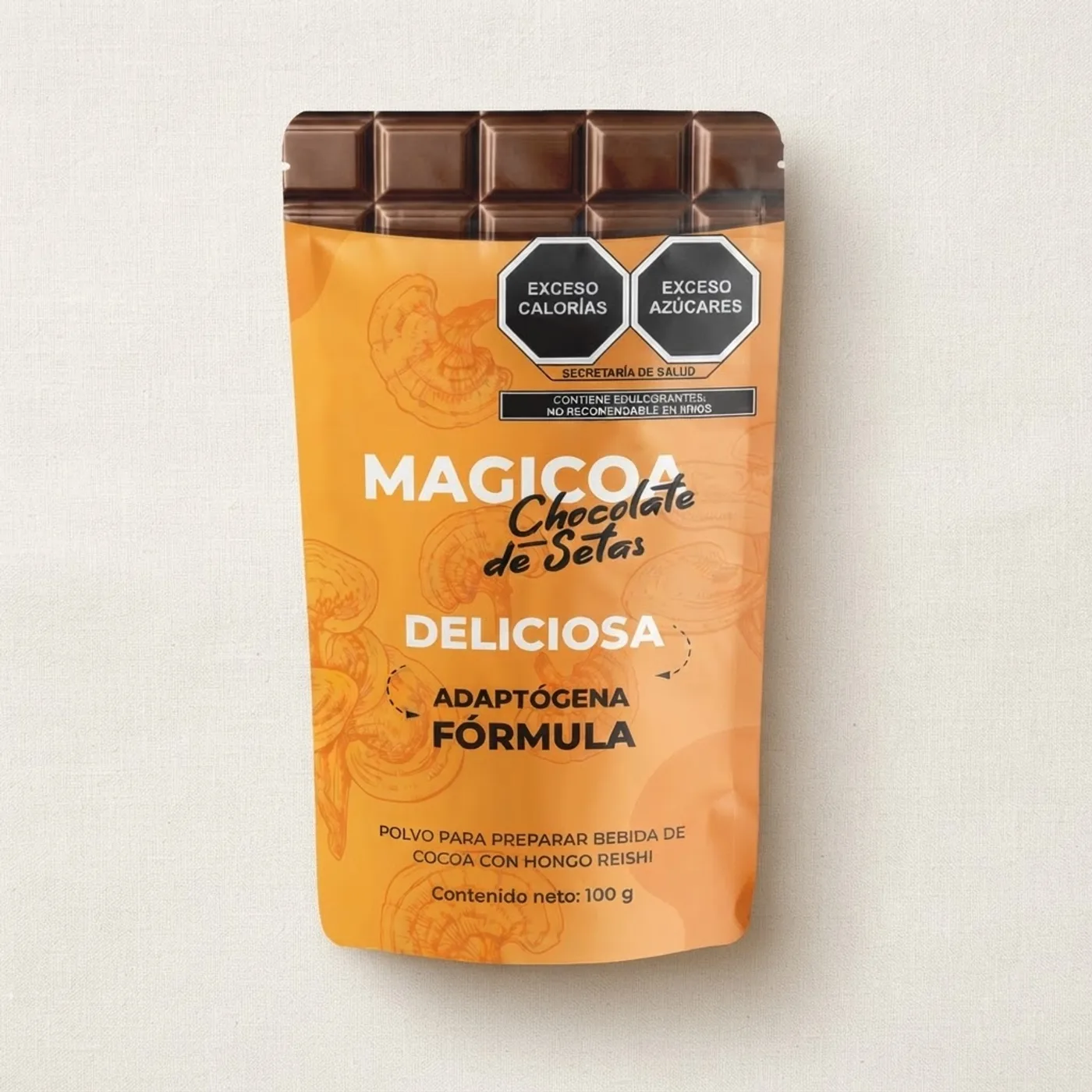 Magicoa, bolsa con 100 g de cacao con Reishi
